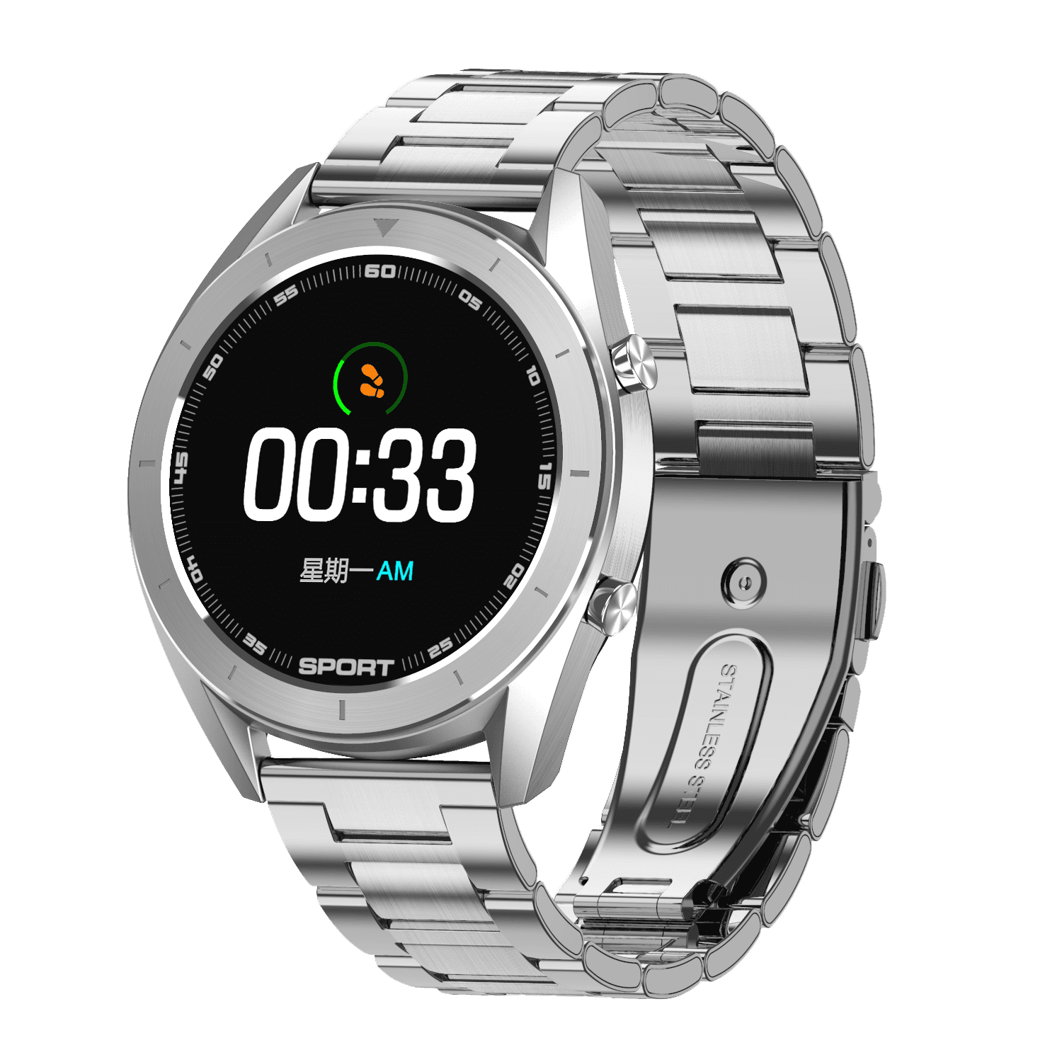 GETIIT TREND-Silver Smartwatch, Metal Case Bracelet Smart Watch