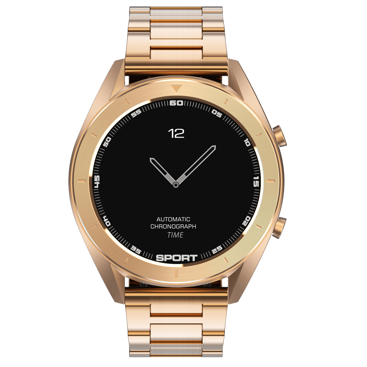 GETIIT TREND Smartwatch with Continuous Heart Rate Monitor, Double Crown Circular Dial Design, Multiple Watch Faces, And 42.45mm Stainless Steel Case
