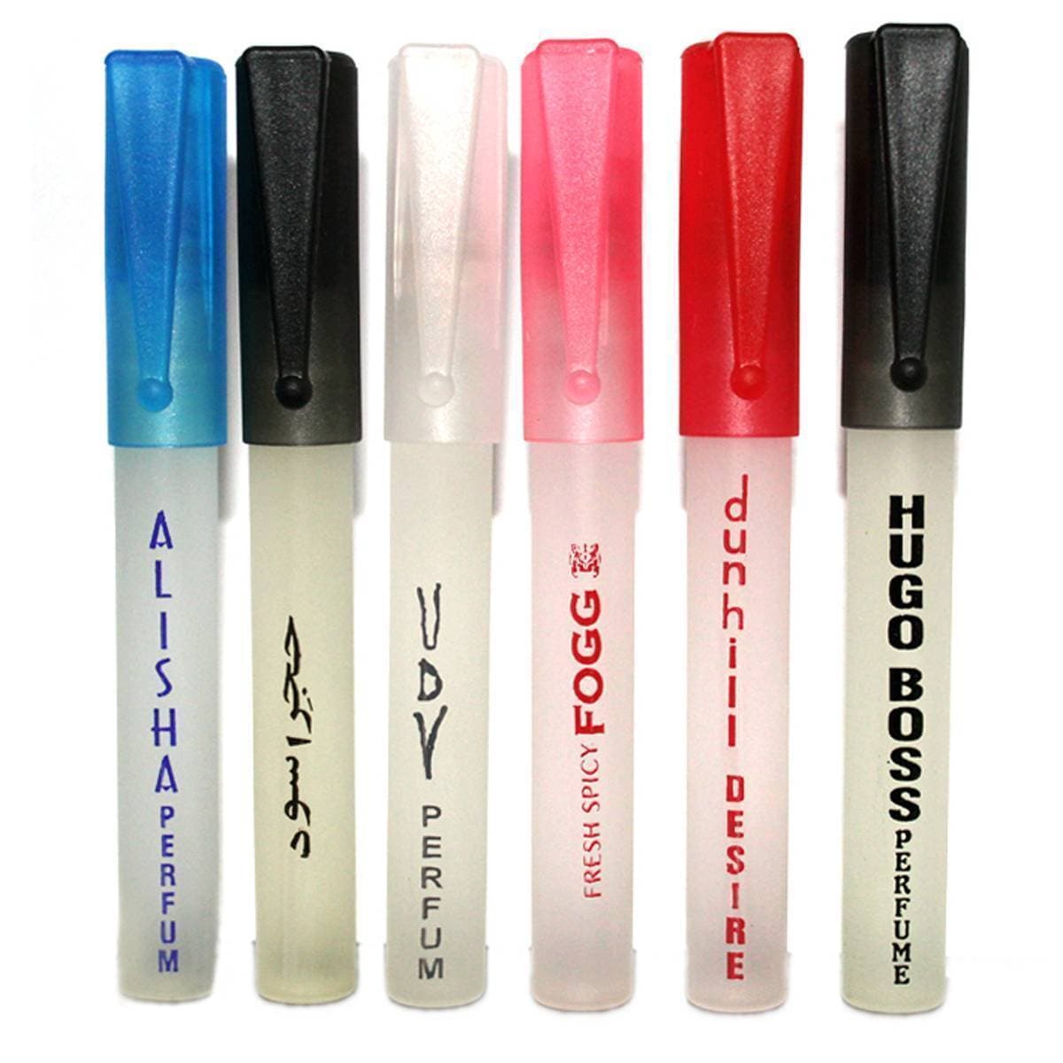 Pack of 6 - Multi Fragrances Pen Perfume for Unisex - 25 ml Each