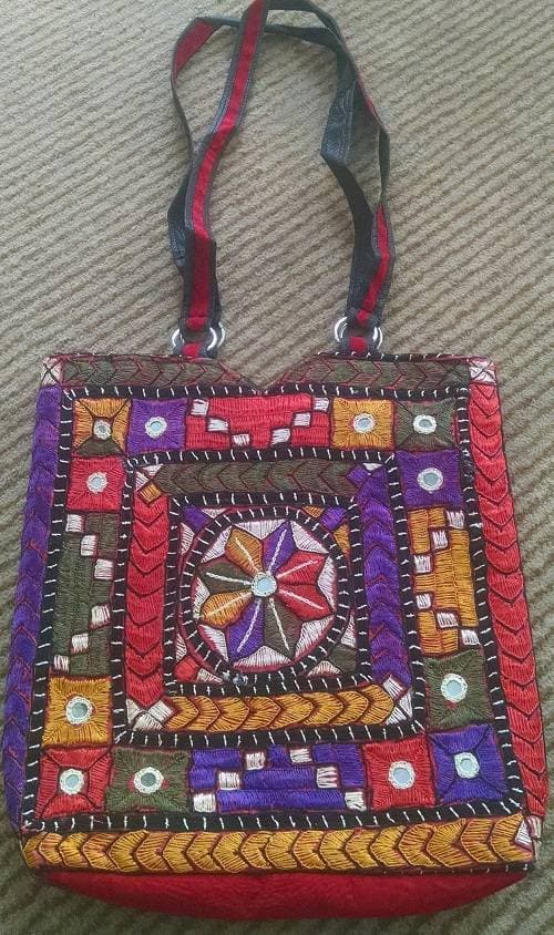 Sindhi Embroidery Mirror Work Shoulder Bag For Girls