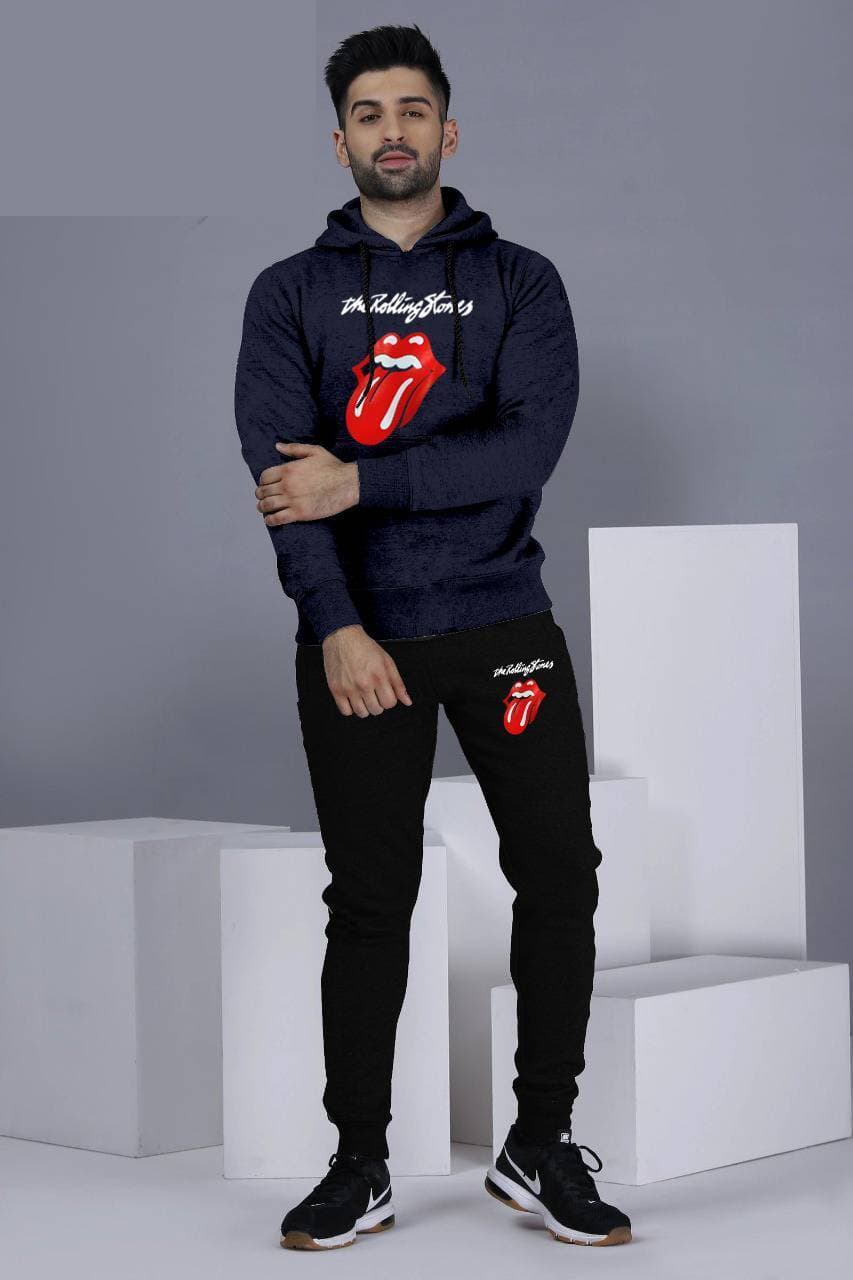 Winter Collection Hoodie Tracksuit For Mens - Red Mouth