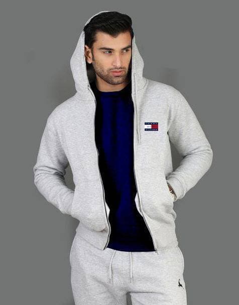 Grey Color New Winter Collection Men's Zipper