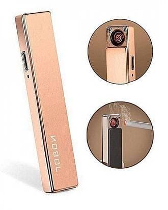 Rechargeable USB Golden Electric Lighter - 1 Piece