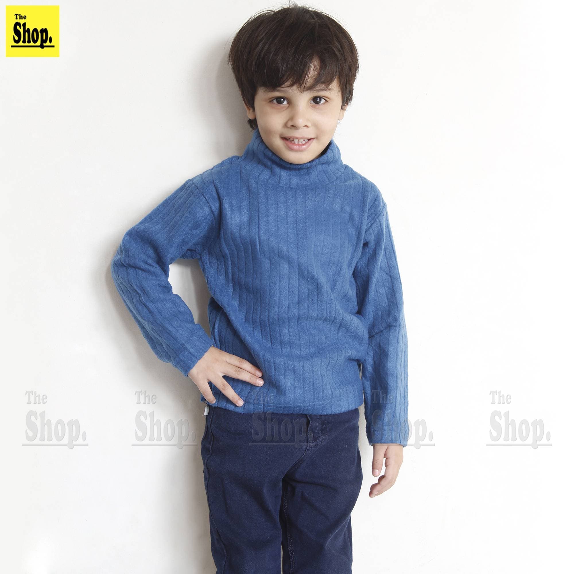 Blue Winter Full Sleeves High Neck For Boys & Girls Kids - HN-MCW1