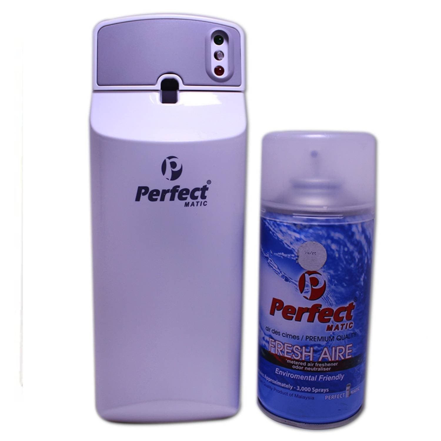 Perfect Matic Automatic Air Dispenser with Free Perfect Matic Fresh Air Bottle 300 ml - White