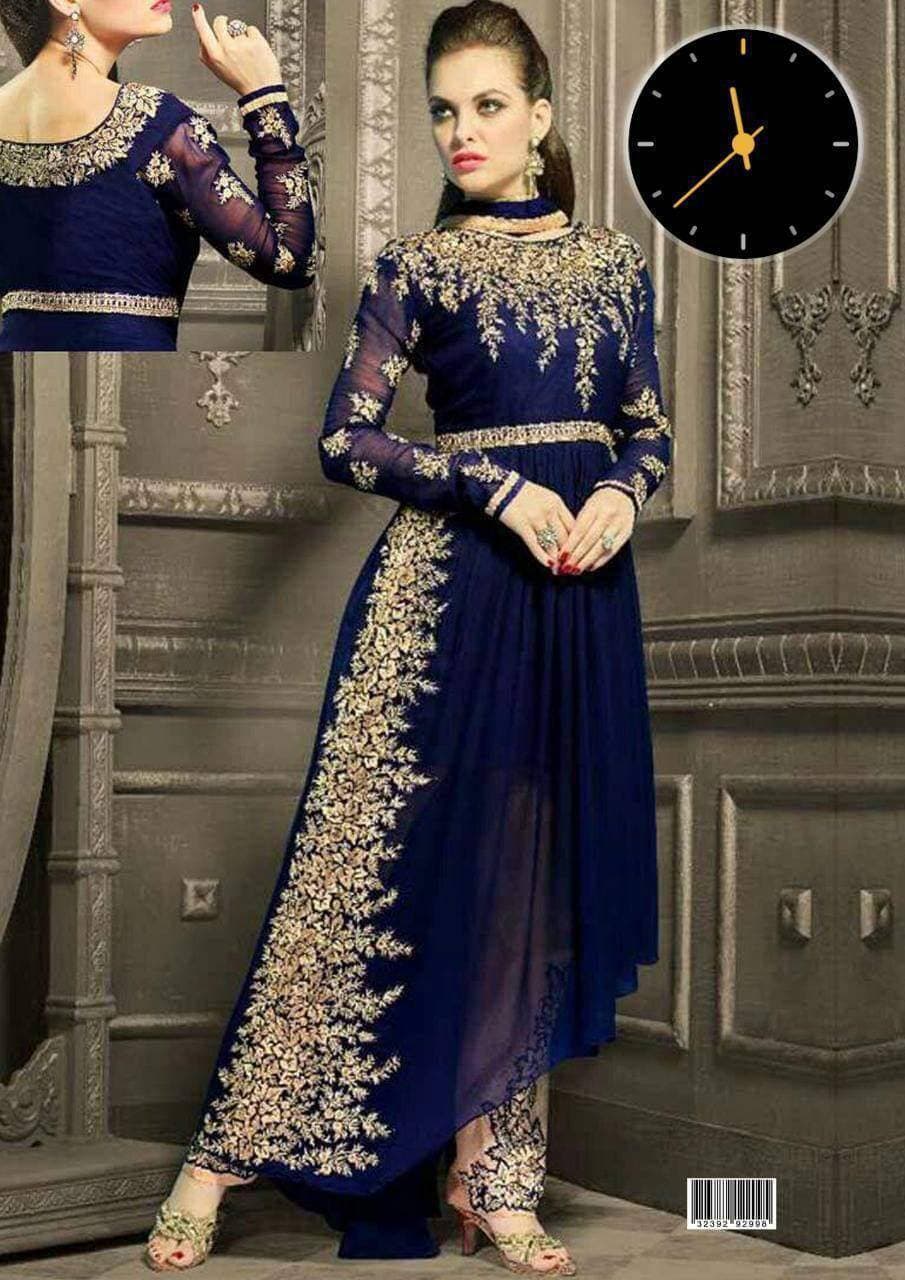 Indian Maxi Party Wear 3 Piece Unstitch