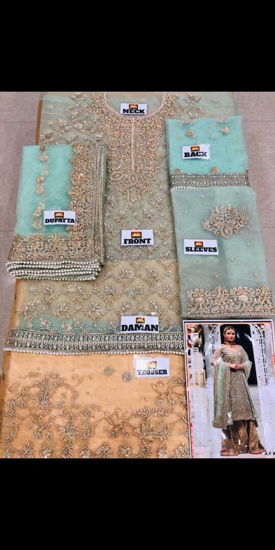 Aysha Imran Bridal dress Net fully Embroidery suit 3 Piece  unstitch