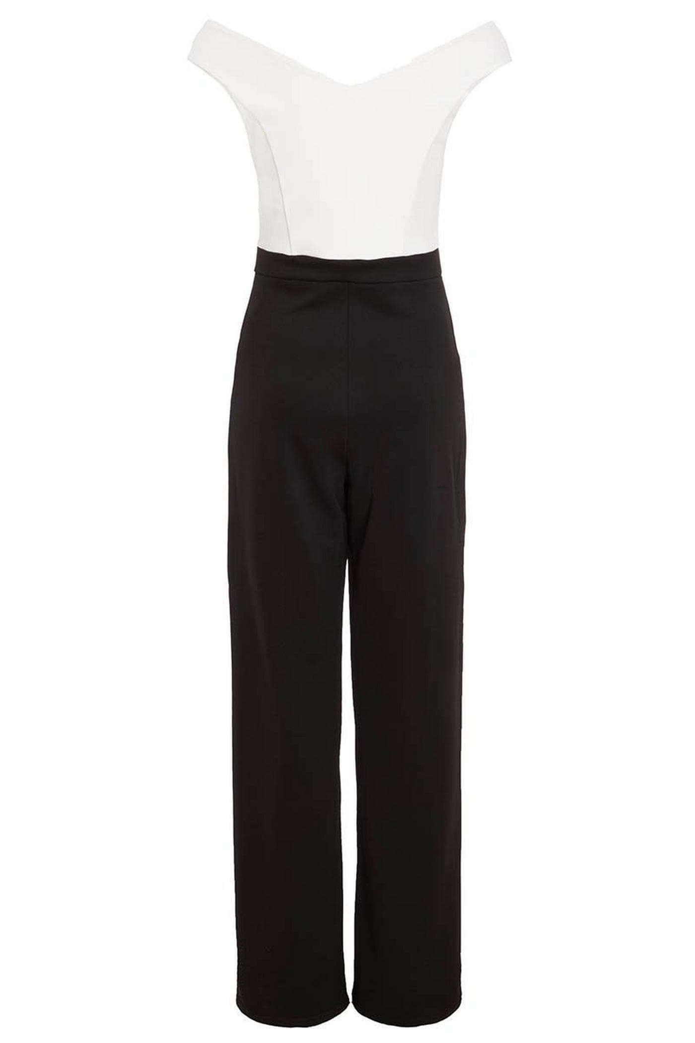 Cream and Black Palazzo Embroidered Jumpsuit - Amazing