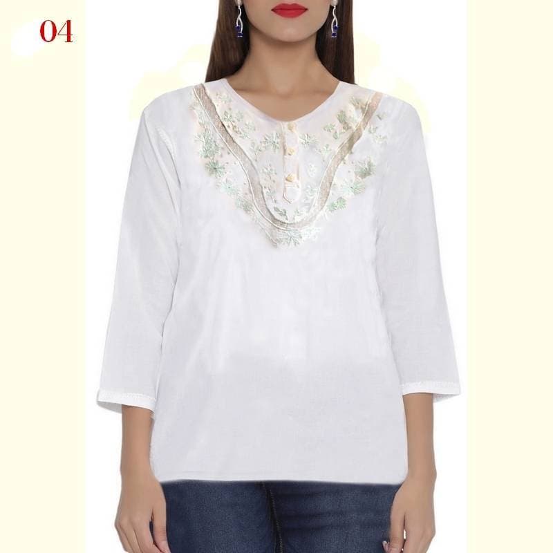 STITCHIGH - Top For Girls Latest Style Cotton Fabric - 1-Piece