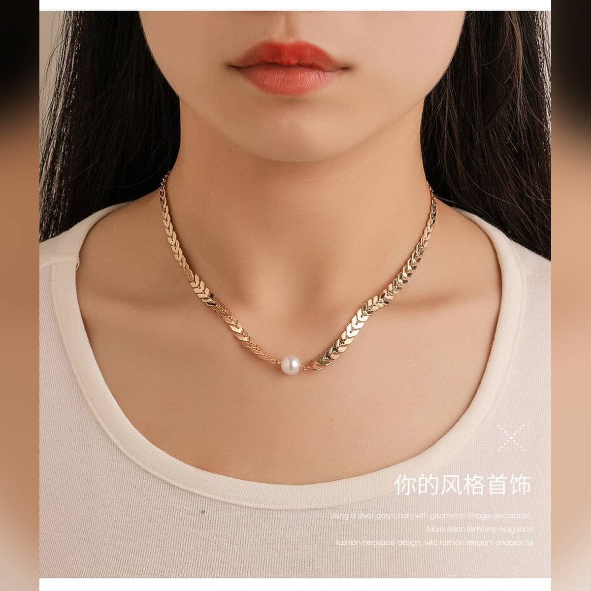 Fashion Gold Color Chain Necklaces Pendants For Women - Chokers Necklace