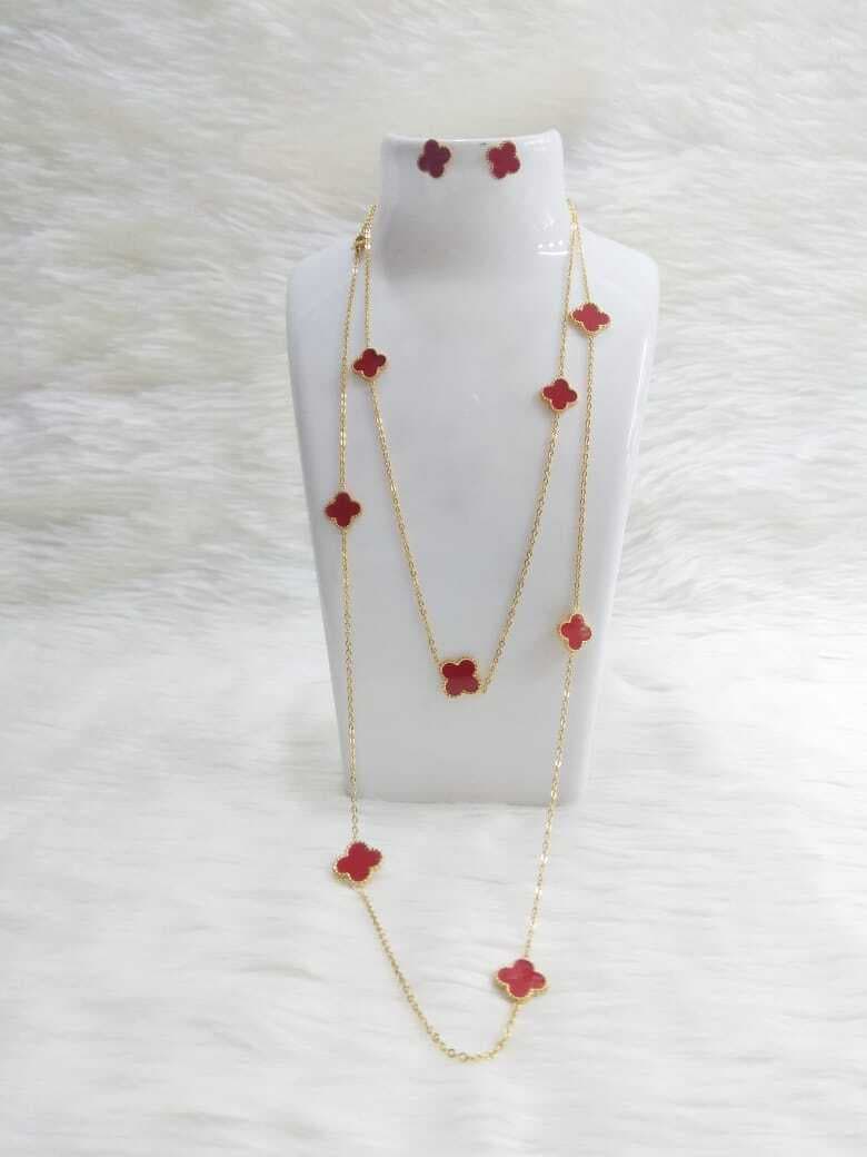New Girl Van clef & Arpels red Color With studs ( tops)