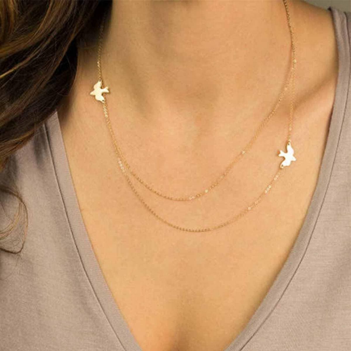 New Fashion Simple Dainty Gold Choker Karma Necklace - Gold Color