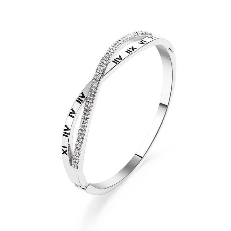 Classic Women's Bracelet Bangles for Women - Silver Color