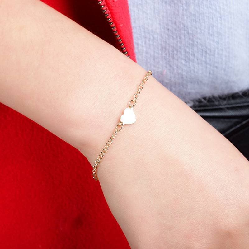 Love Heart Stainless Steel Bracelets Heart-shaped