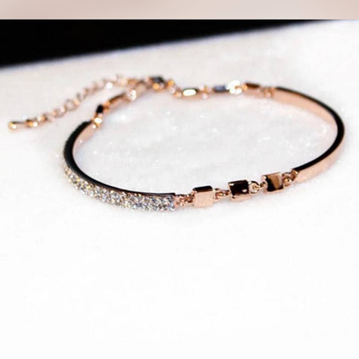 Shiny Best Crystal Charm Bracelet Gold Silver Color Cuff Bracelets Women Fashion Luxury Jewelry