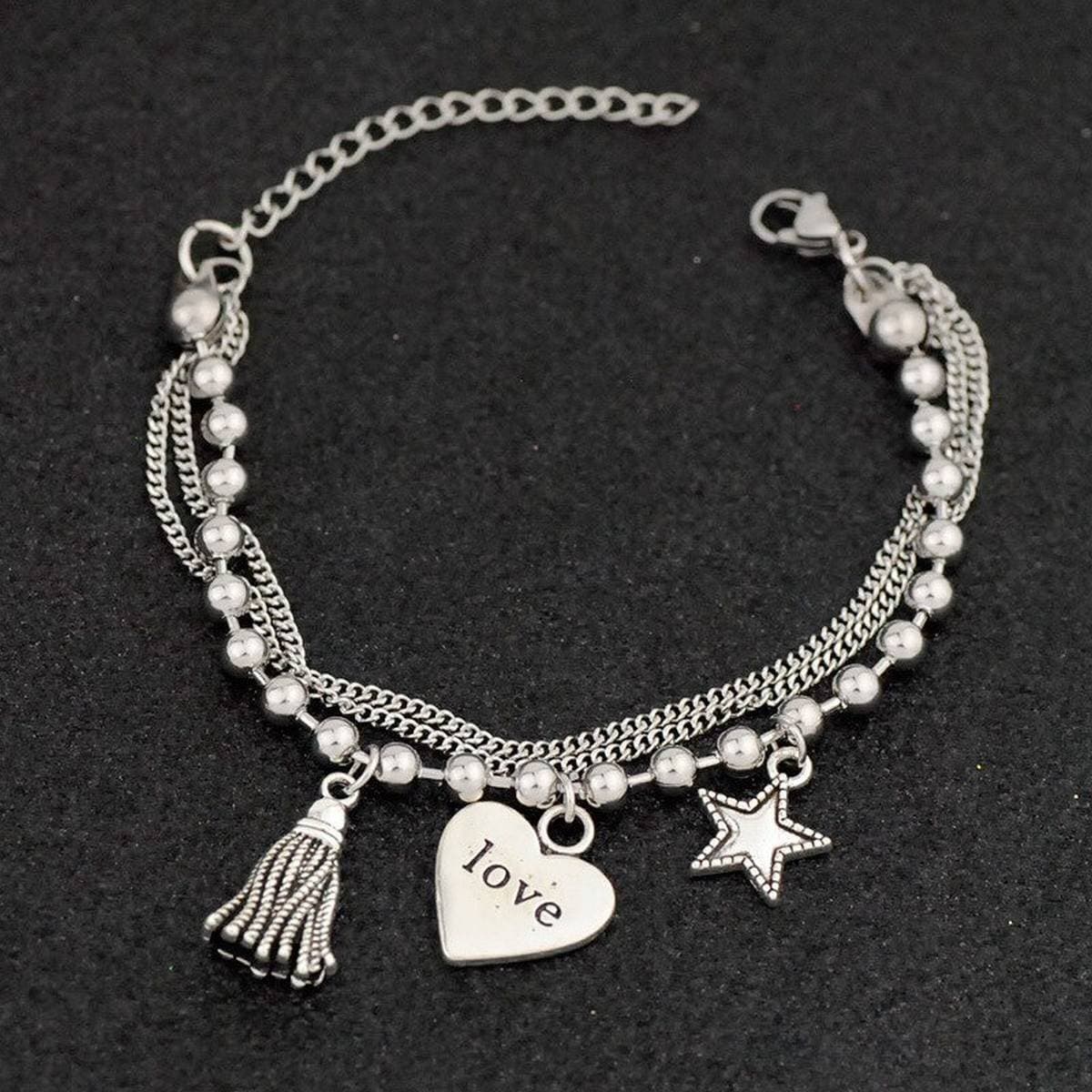 Stainless Steel Chain Bracelet Women - Silver