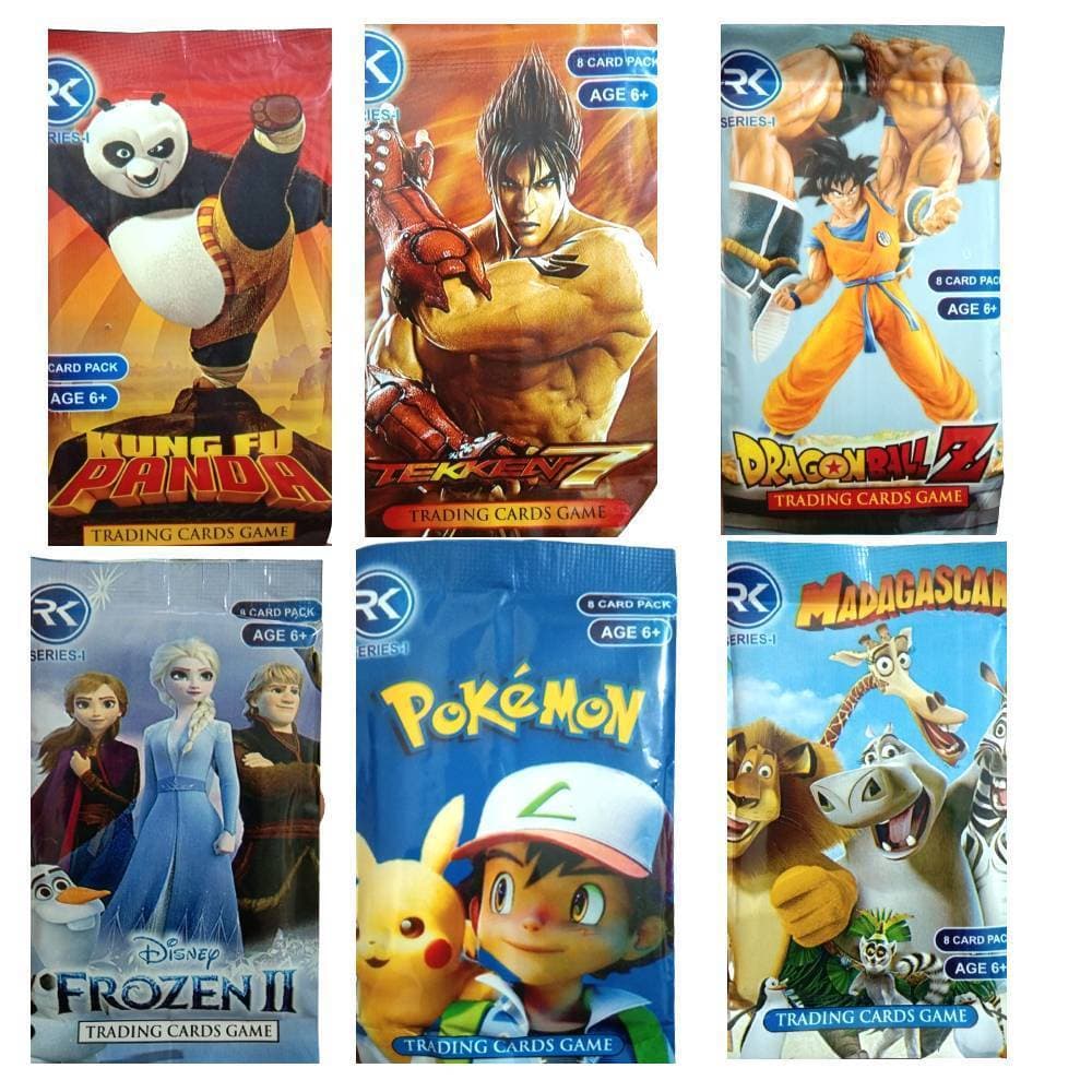 6 Pack - 48 Pcs - Cartoon Card Play Game For Kids