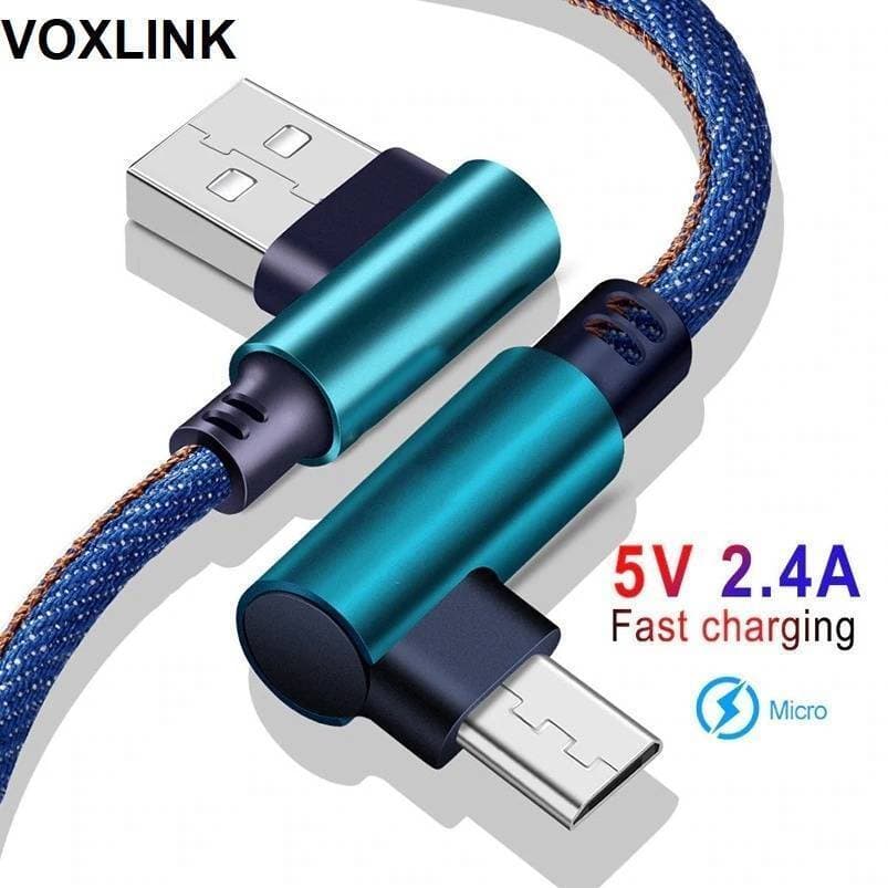 VOXLINK Fast Charging USB Type-Micro Cables 1m Denim Blue