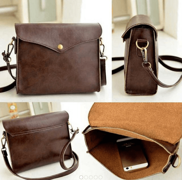 Retro PU Leather Women Shoulder Bag