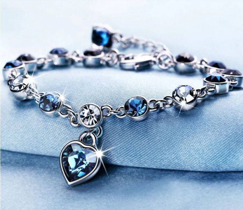 Heart Shaped Crystal Zircon Bracelet