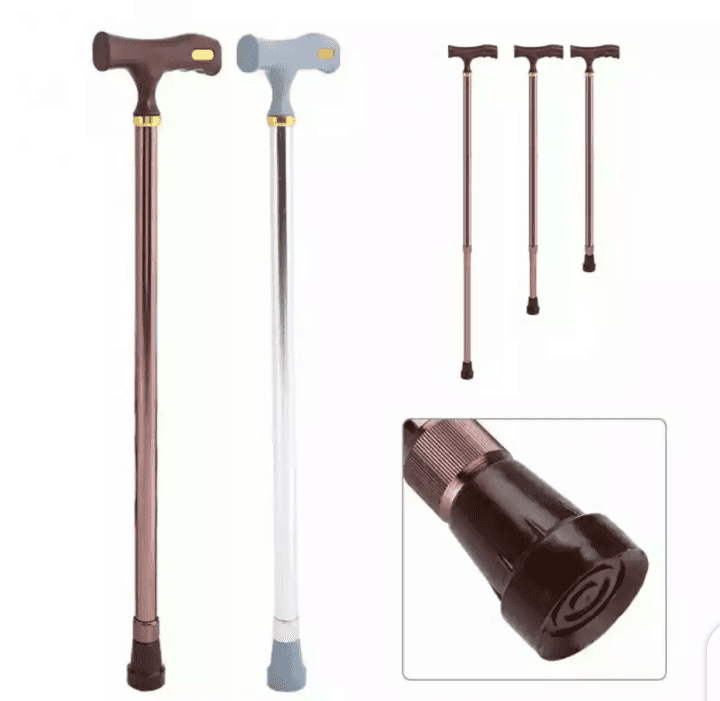 Telescopic Aluminium Walking Stick Cane With Rubber Tip For Elders