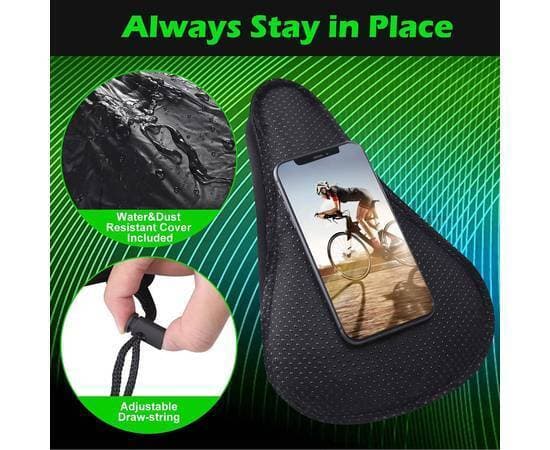 Gel Padded Bike Seat Cover For Men Women Comfort, Extra Soft Exercise Bicycle Seat Compatible With Peloton, Outdoor & Indoor Note Random Color Will Be Delivered