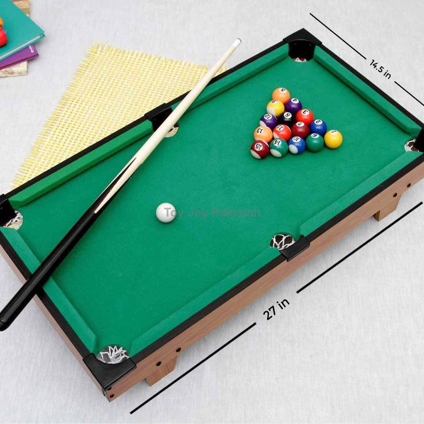 Kids Pool Table / Billiard Snooker Board Wooden Games Toy (27 x 14.5 x 4.5)