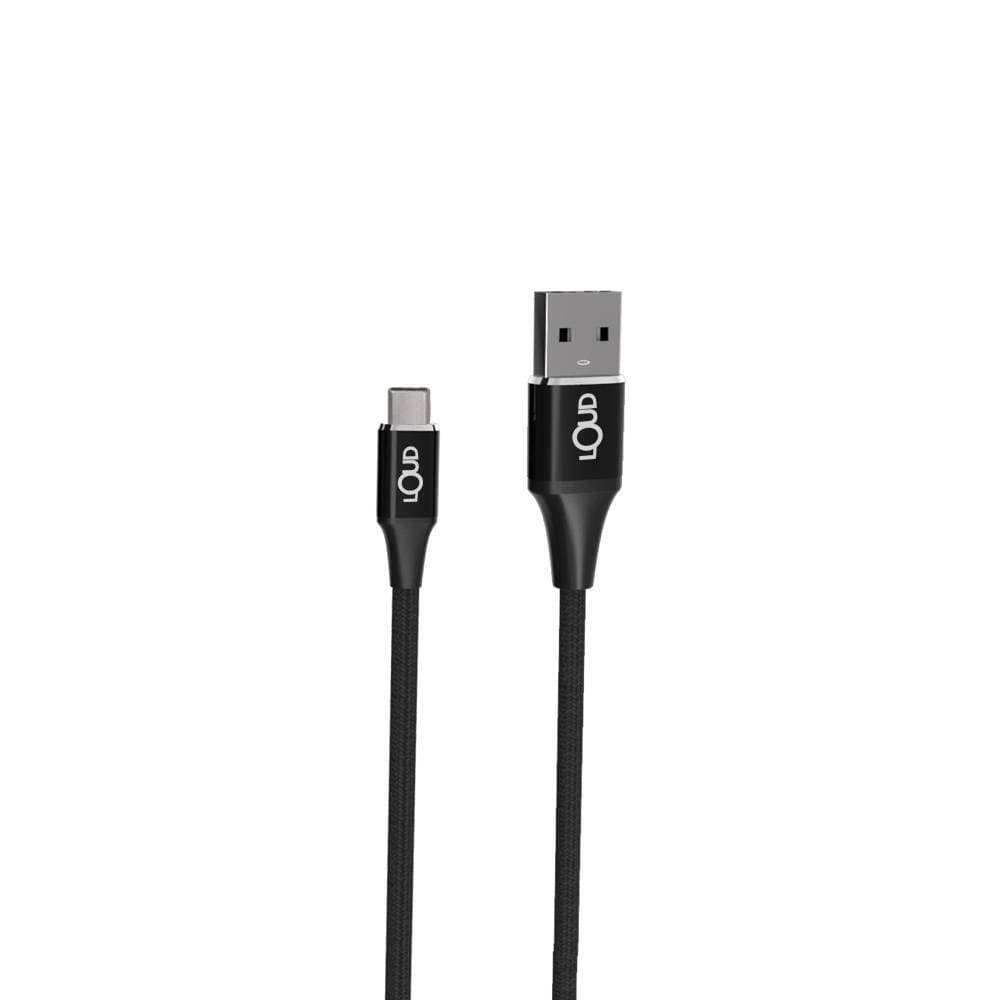 LOUD C240 Nylon Braided Fast Charging Cable for Android (Type-C) - Black