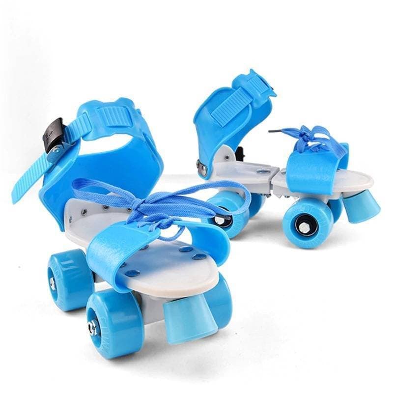 Adjustable Size Children Roller Skates Double Row 4 Wheels Skating Shoes