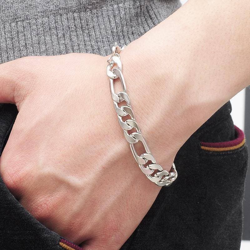 Silver Chain Bracelet For Men & Boys