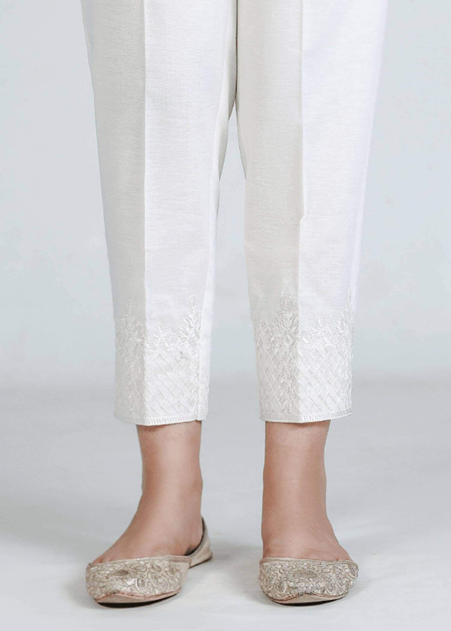 Women Stitched Trouser for Winter White Color SFT-040