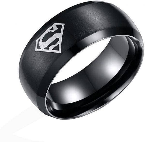 Superman Ring For Men - Black