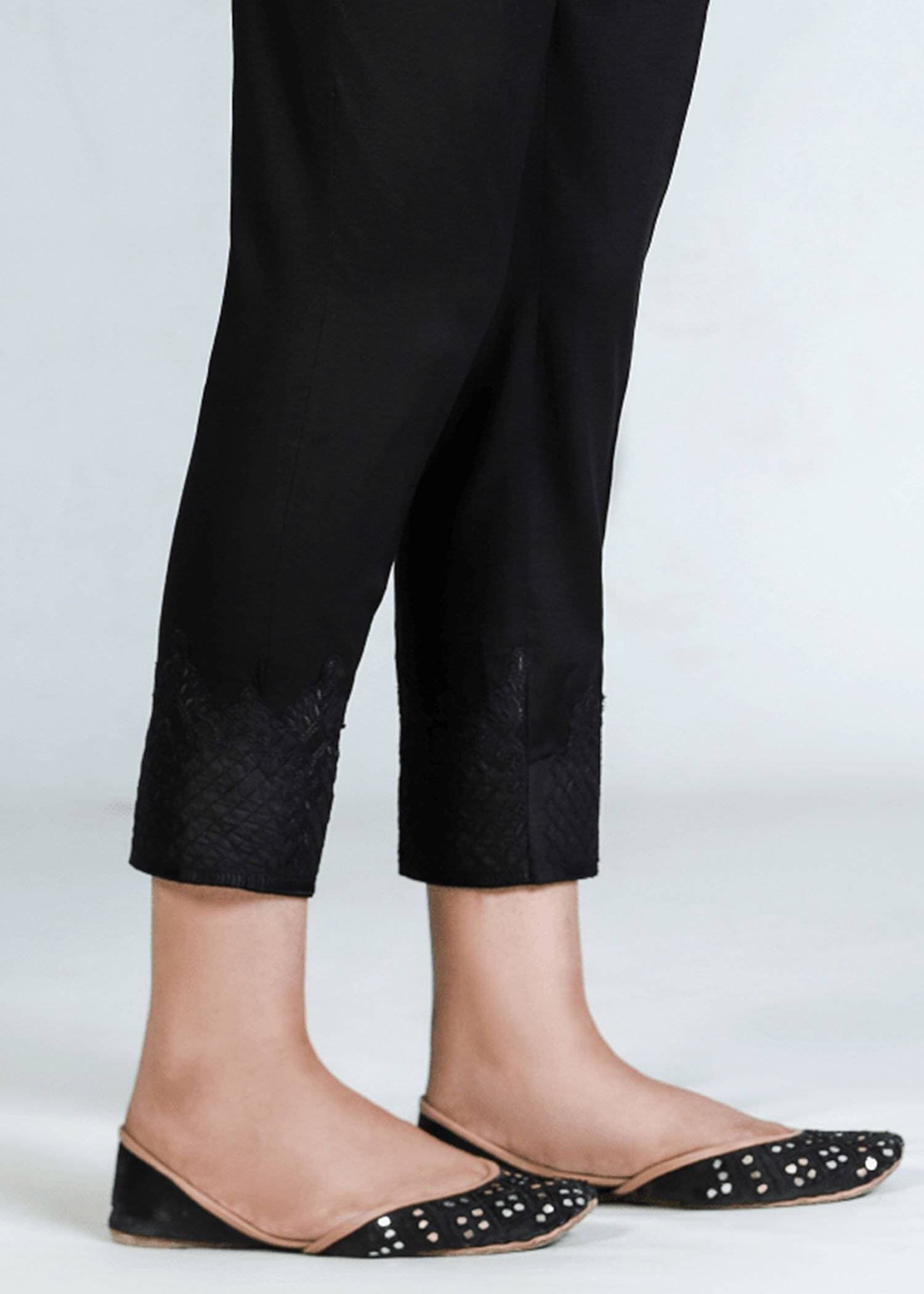 Women Stitched Trouser for Winter Black Color SFT-060