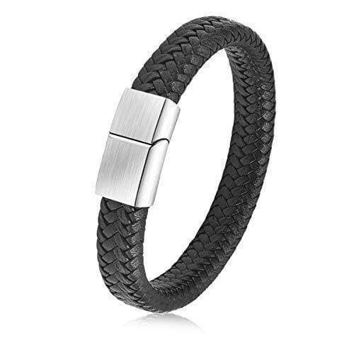 Leather Bracelet For Men - Black Color