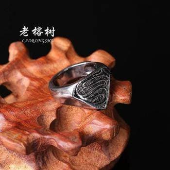 Superman Silver Ring For Men