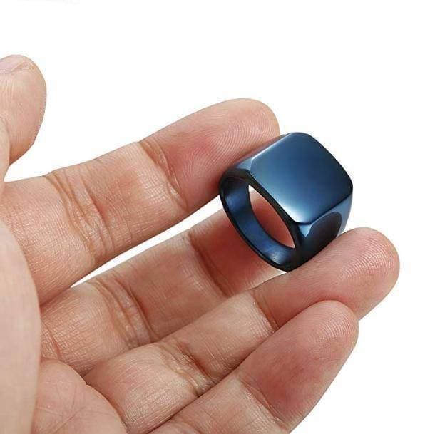 Blue Titanium Rings For Men