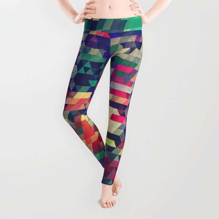 Abstract  Leggings Jersey Fabric For Ladies - 1-Piece
