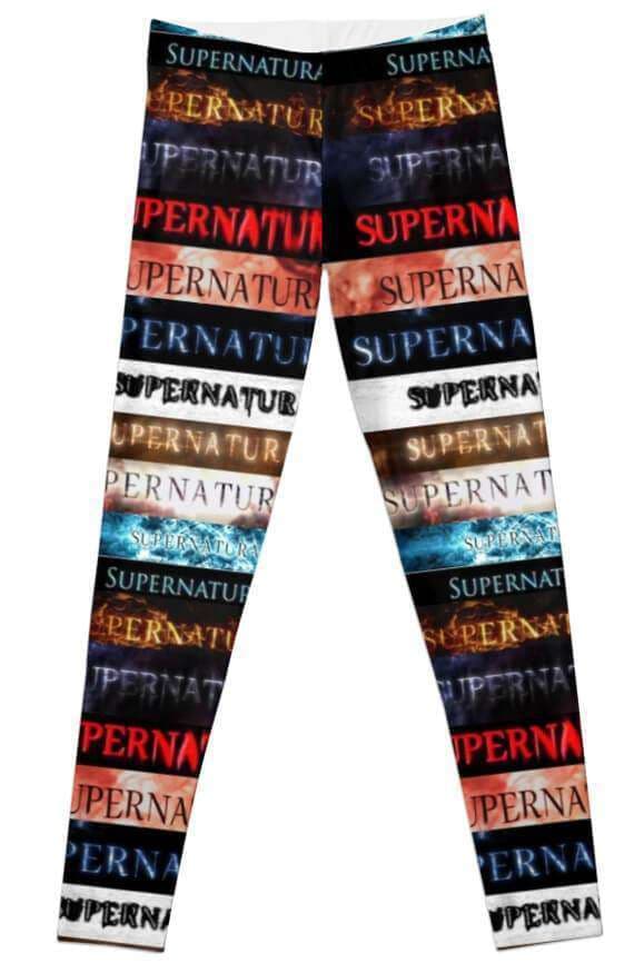 Supernatural  Leggings Jersey Fabric For Ladies