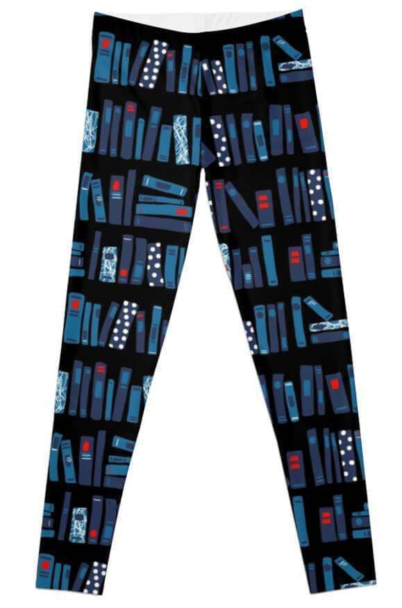Library Book  Leggings Jersey Fabric For Ladies