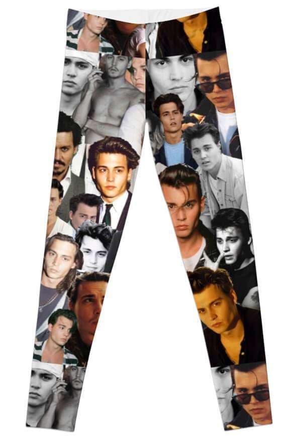 Johnny Depp  Leggings Jersey Fabric For Ladies