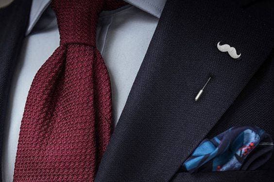 Silver Color Trendy Brooch With Lapel Pin For Men