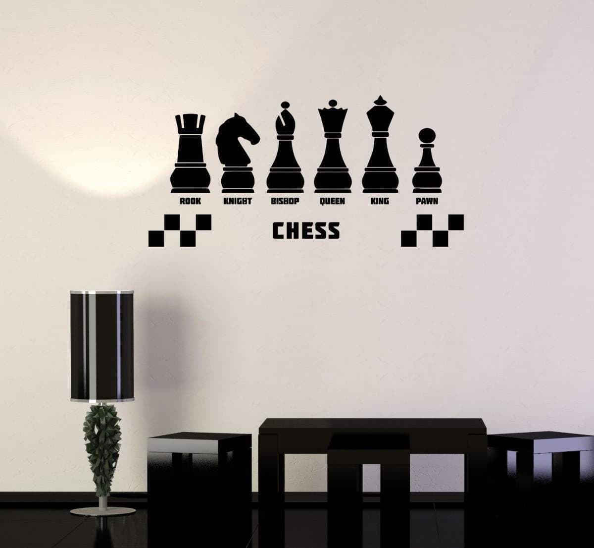 Chess Pieces Designed Wall Stickers