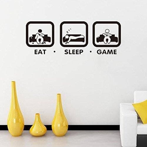 Eat Sleep Game Gaming Wall Sticker
