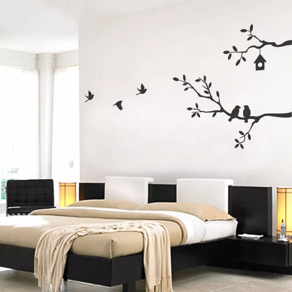 Corner Tree Birds Wall Sticker For Room