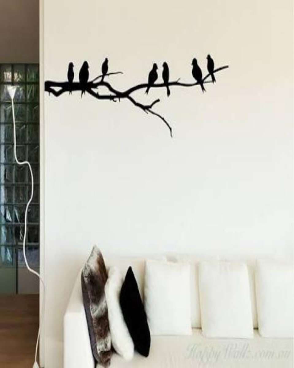 Corner Tree Birds Wall Sticker Birds Wall Sticker 3 Feets Long Wall Decoration