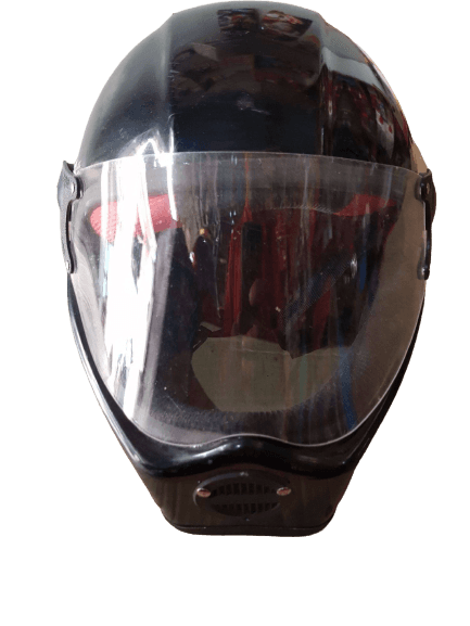 Motorbike Black Helmet For Personal Safety - 1 Piece