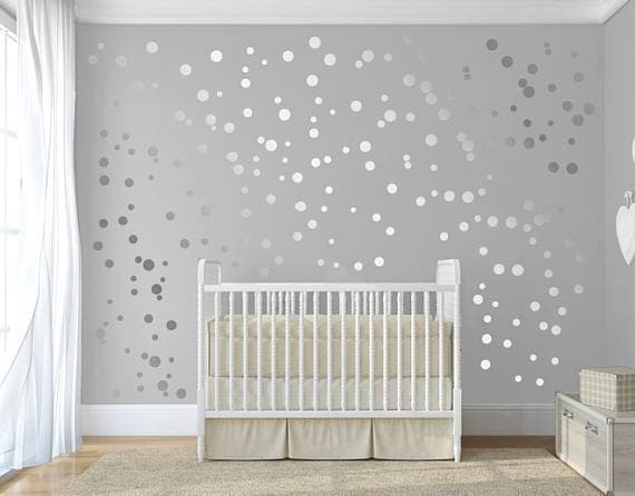 Dot Circles Polka Dots Circle Wall Stickers - Pack Of 100