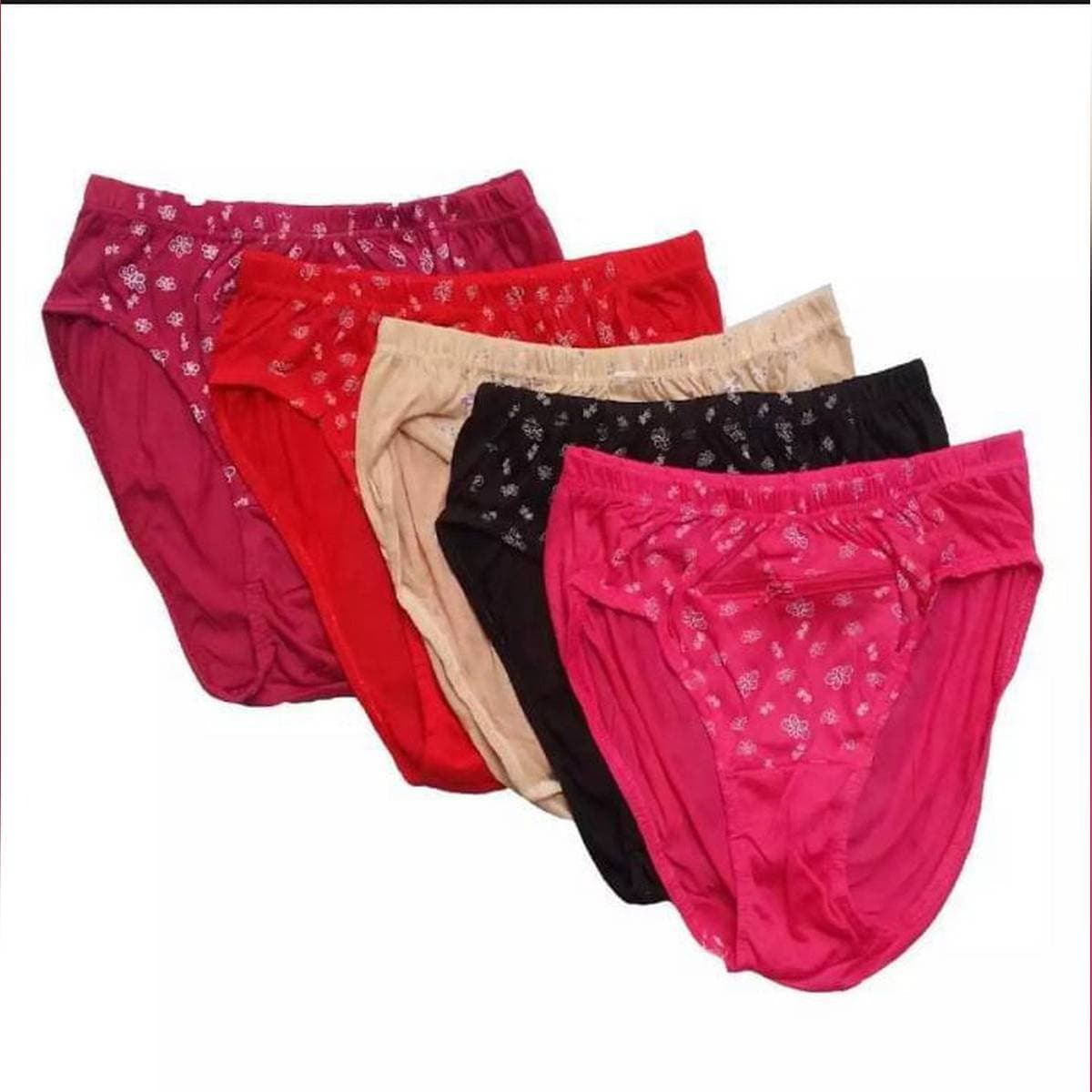 Pack Of 5 Printed Cotton 100%Pretty Panty For Girls