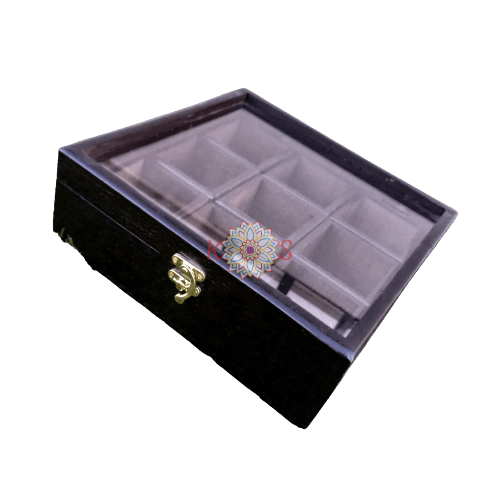 Spice Container Masala Box Rack With Wooden Spoon - 10 X 10