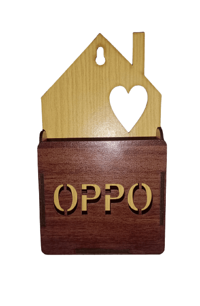Wall Wooden Charging Mobile Holder - Pack Of 2